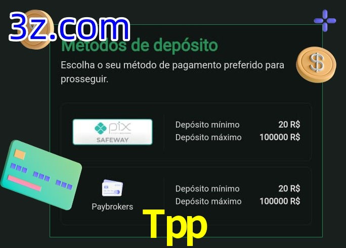 O cassino Tpp oferece uma grande variedade de métodos de pagamento